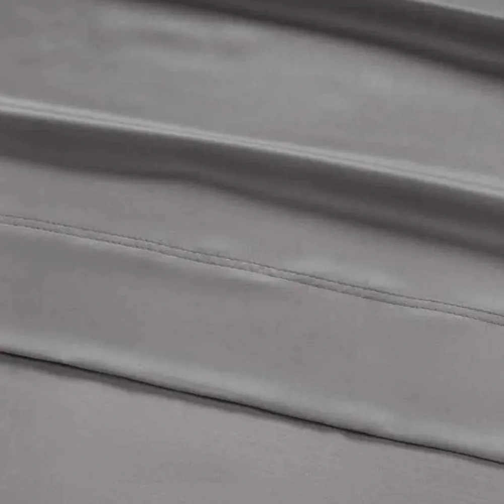 NWT Pure Earth Sheet Set Gray Solid 4 Piece 300 Thread Count Queen Sheet…